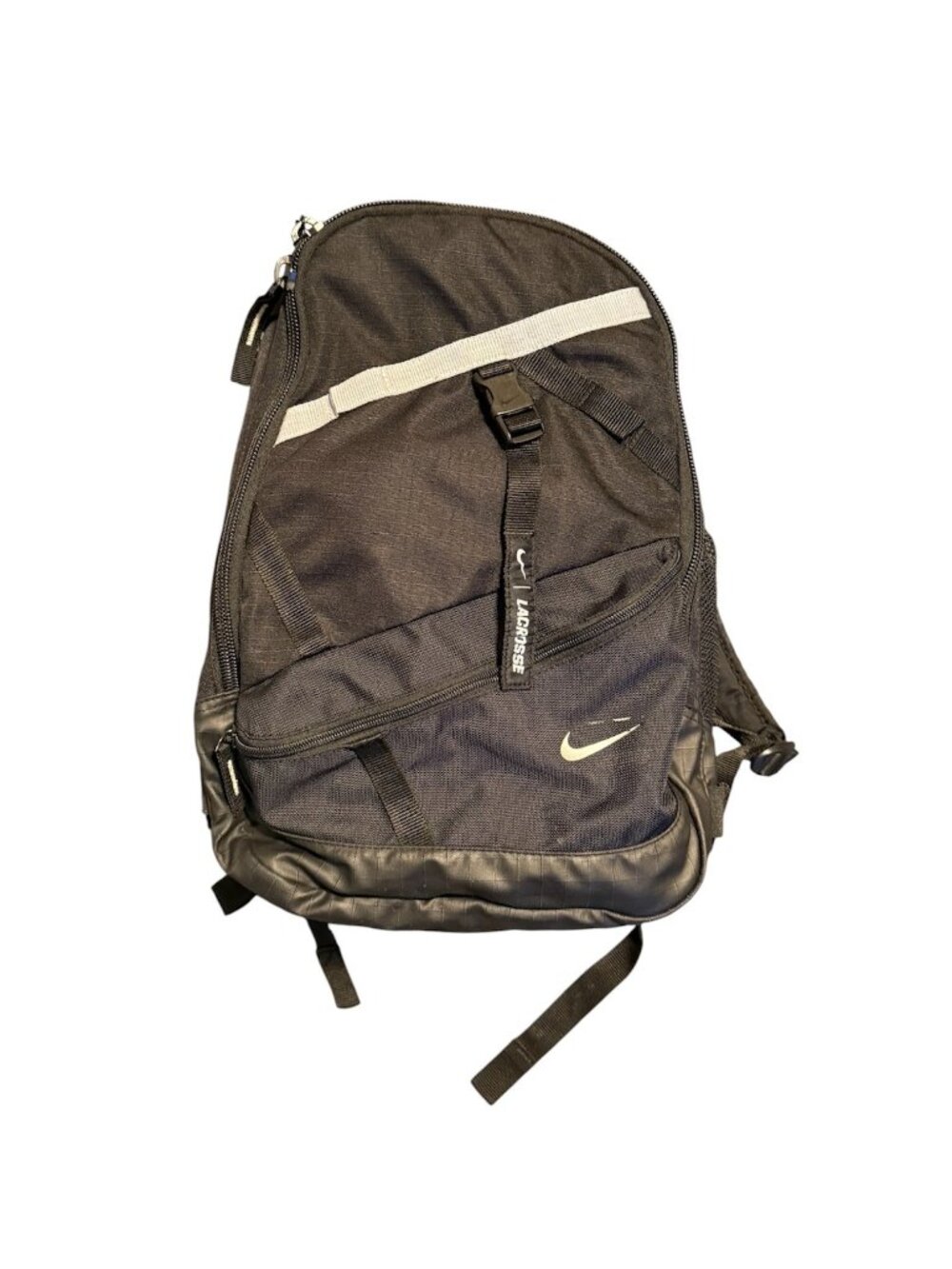 Nike Lacrosse Lazer Max Air Backpack Sport Travel Pocket Zip Sport Bag Blk Gray